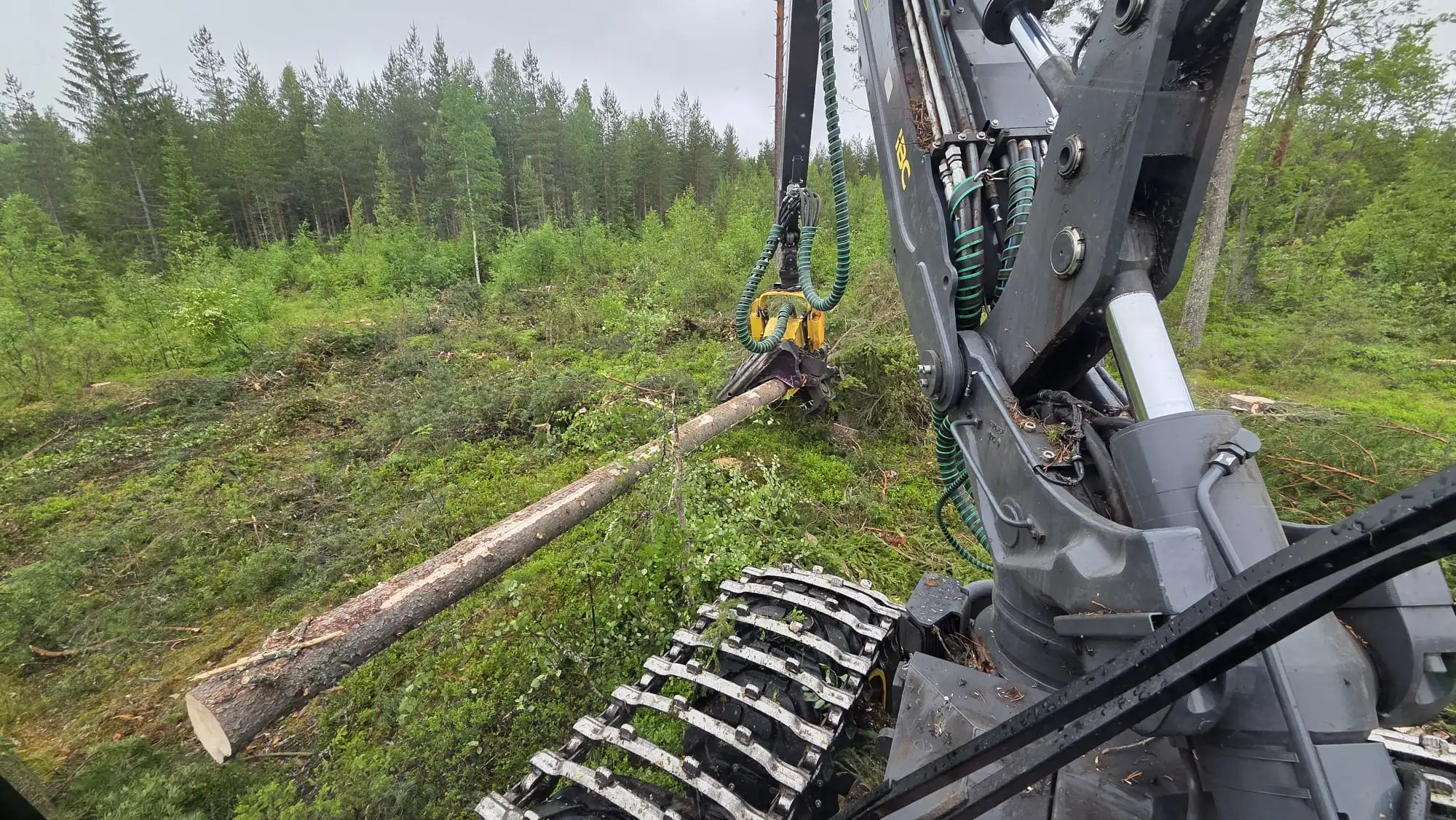 HPR data in harvester in forest