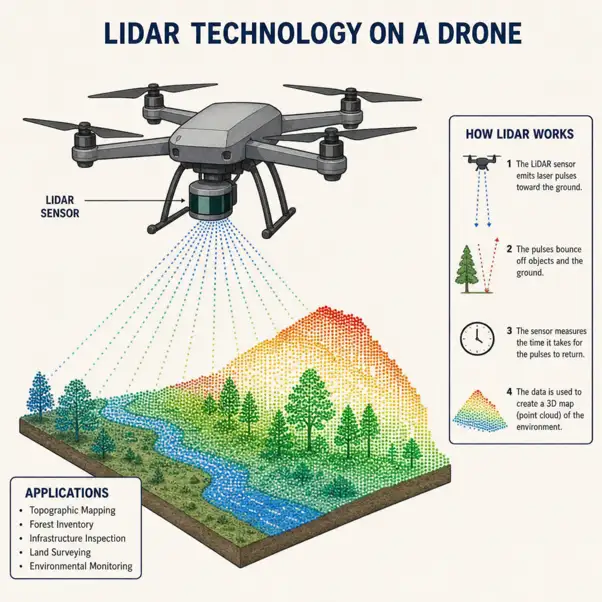 Lidar Technology on a Drone