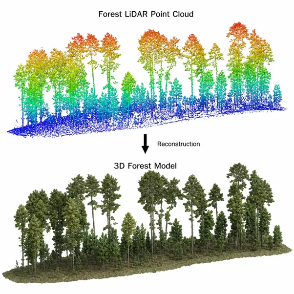Lidar data to 3D