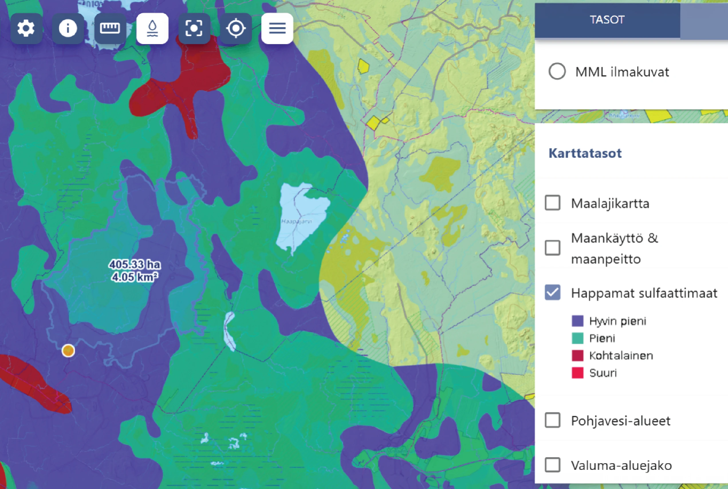 Acid sulfate soils map for environmental projects