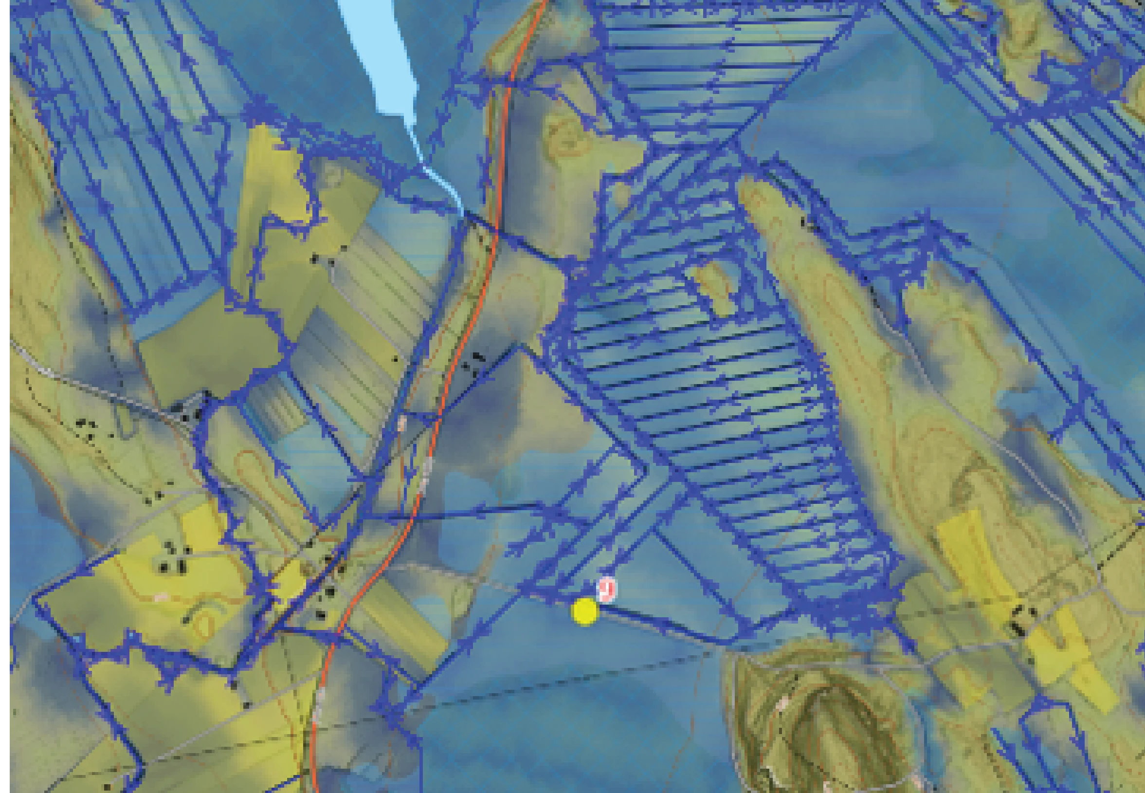 Water flow direction