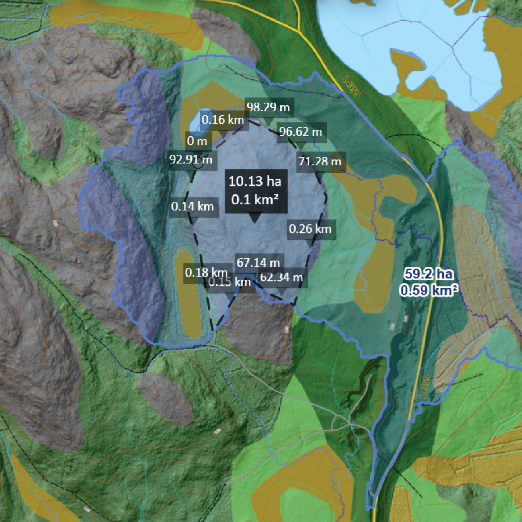 Measurement functionality in ArboAqua