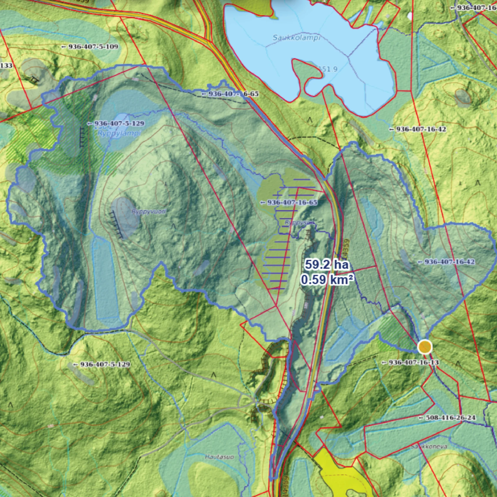 Terrain layer in ArboAqua