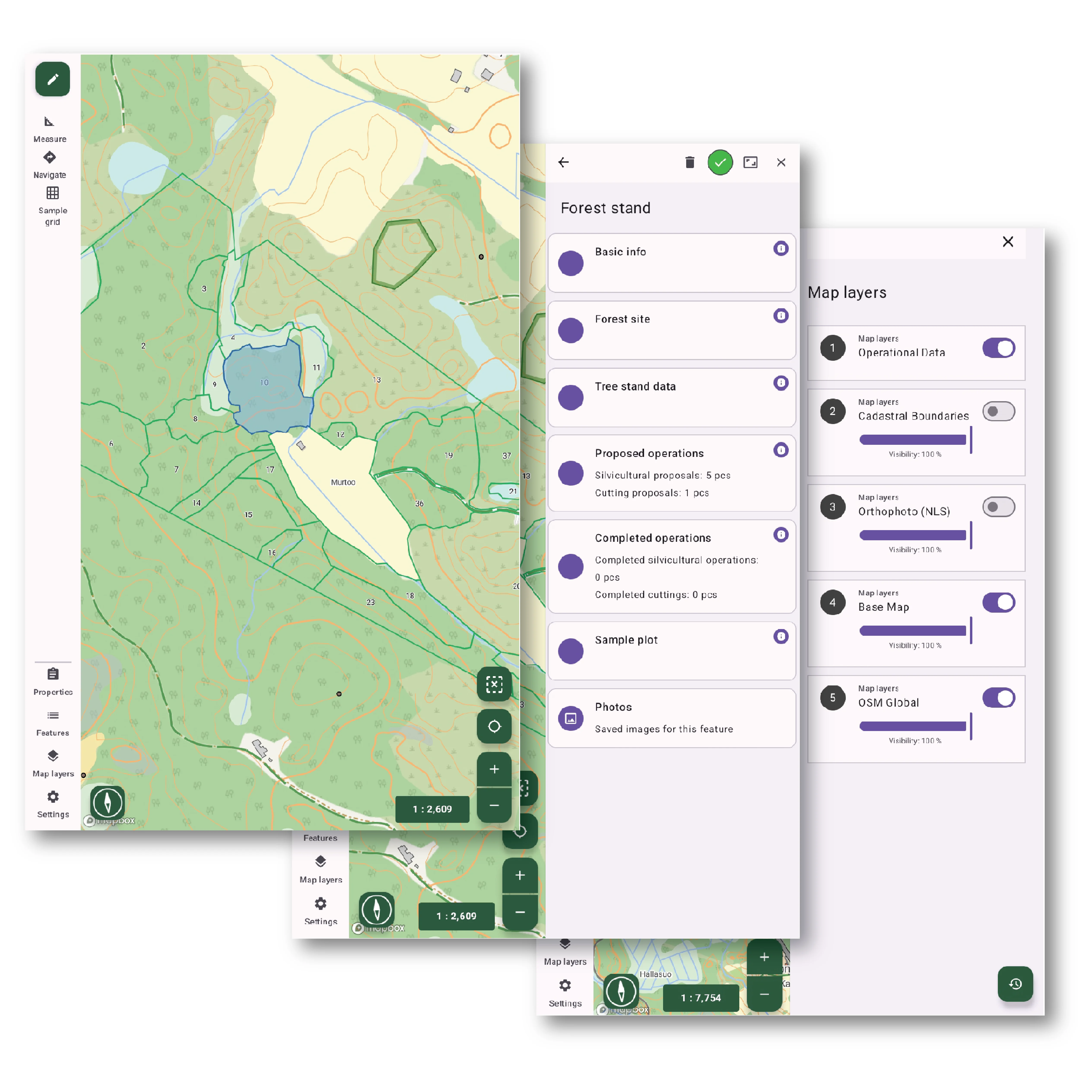 Software on forest stands and environment