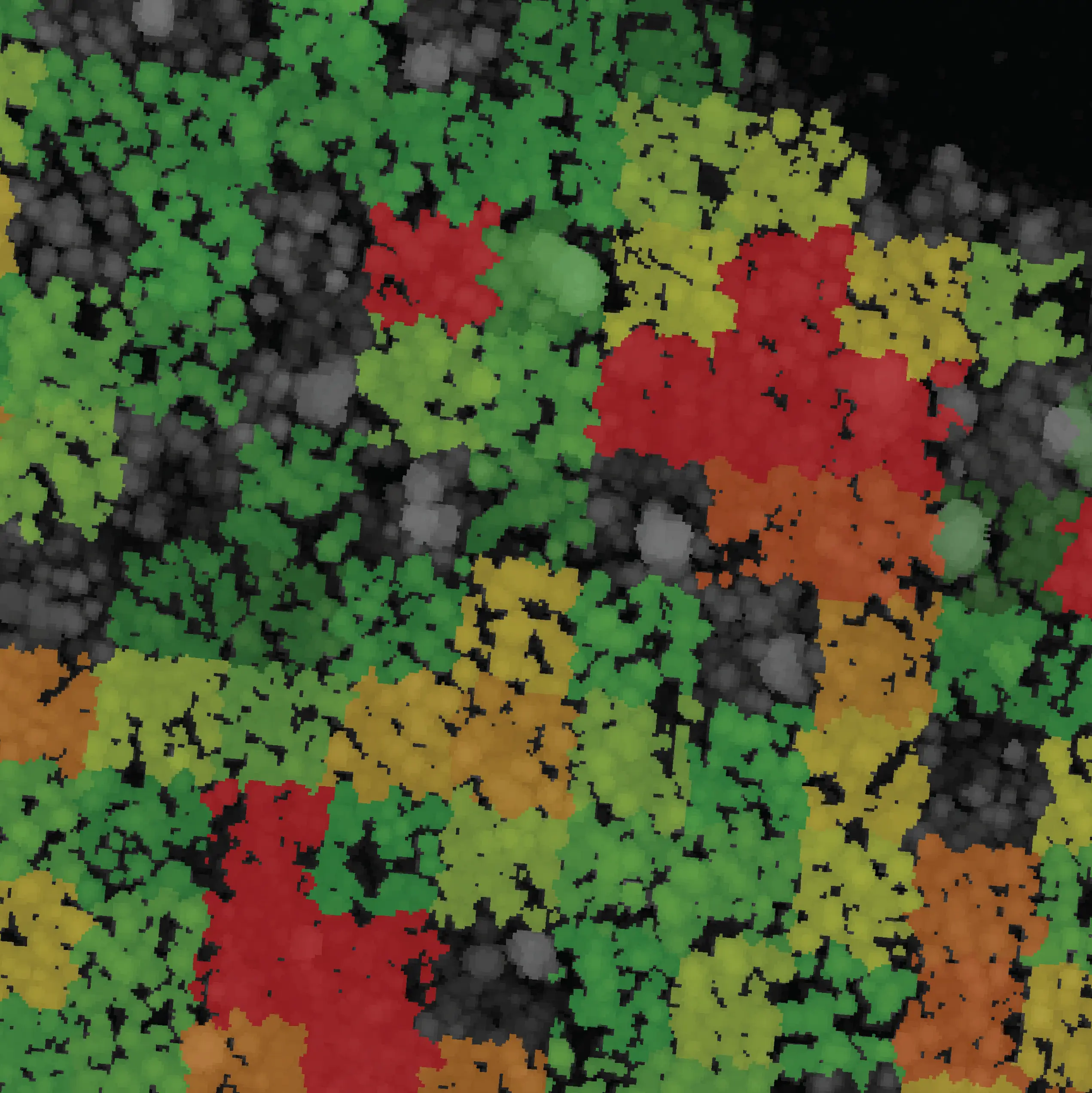 Thinning map layer