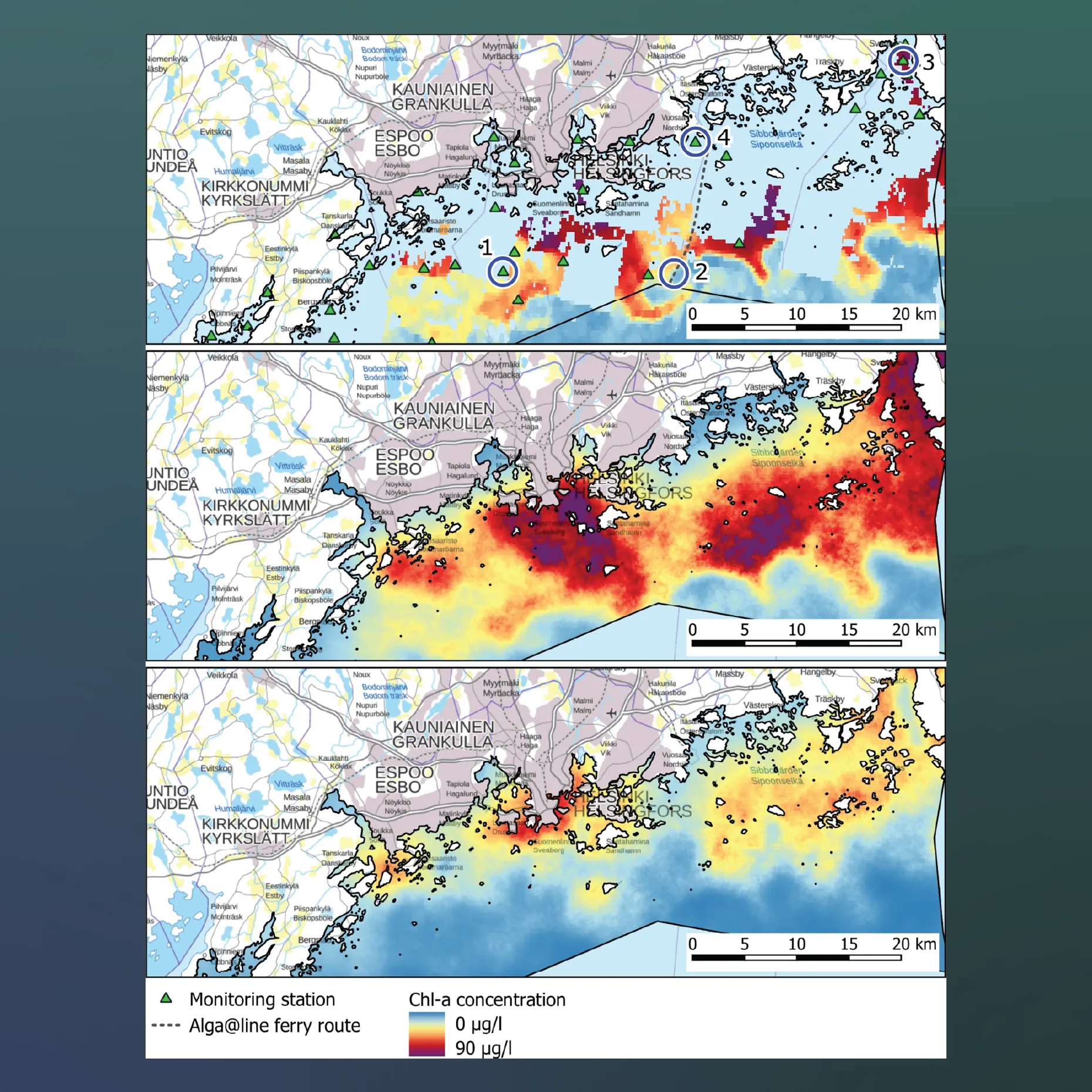 Algae in water monitoring