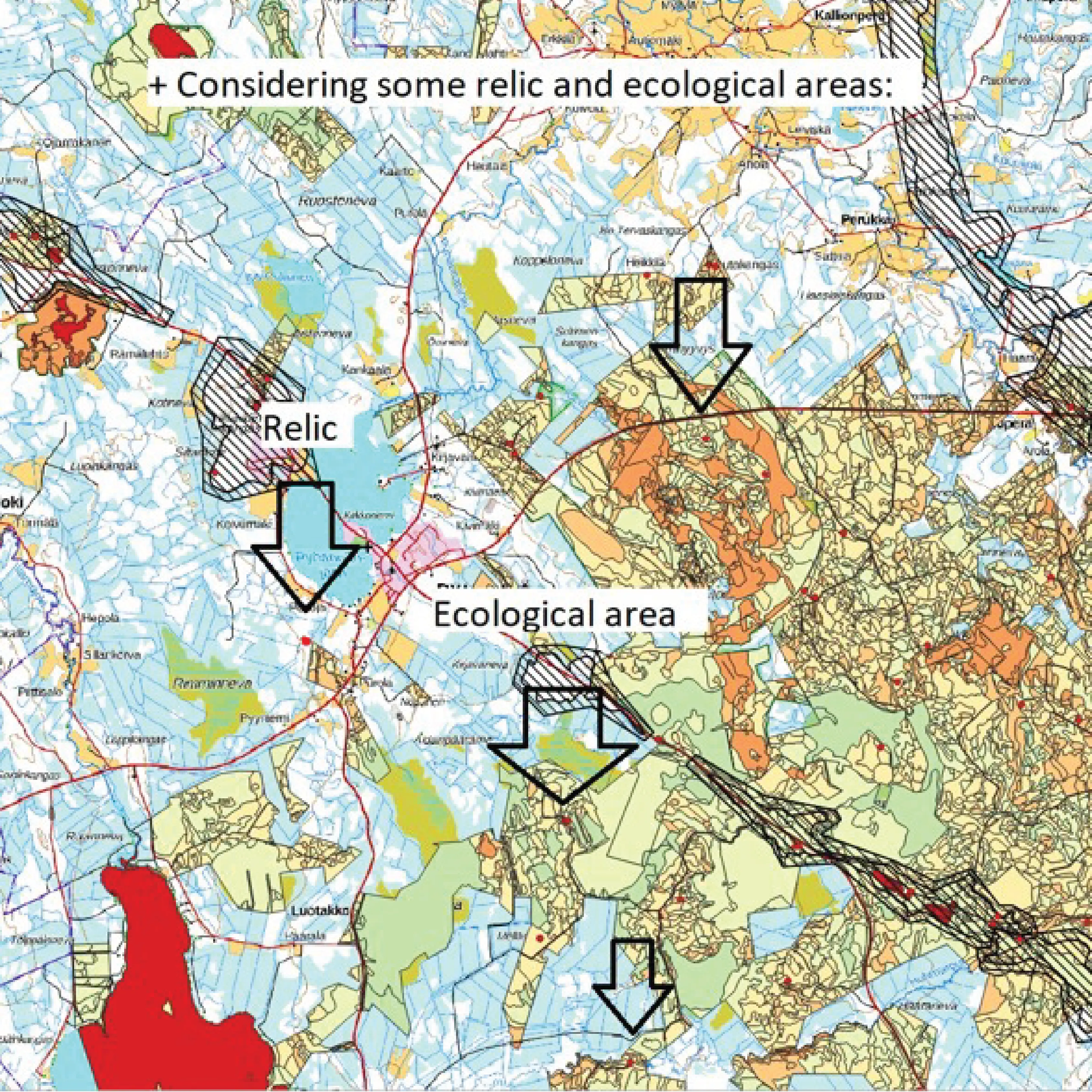 Ditches with ecological areas