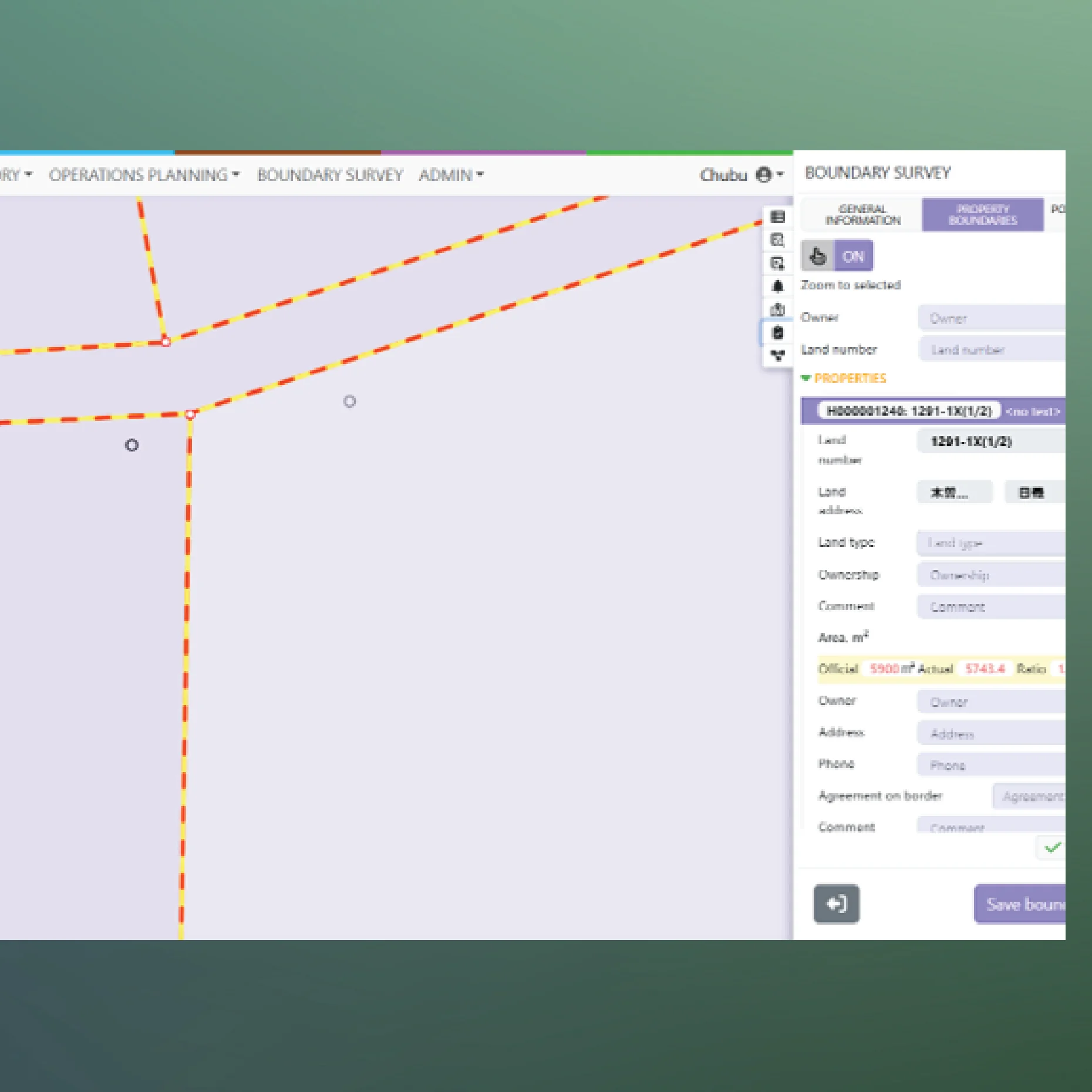 Web user interface of ForPas application for Japan