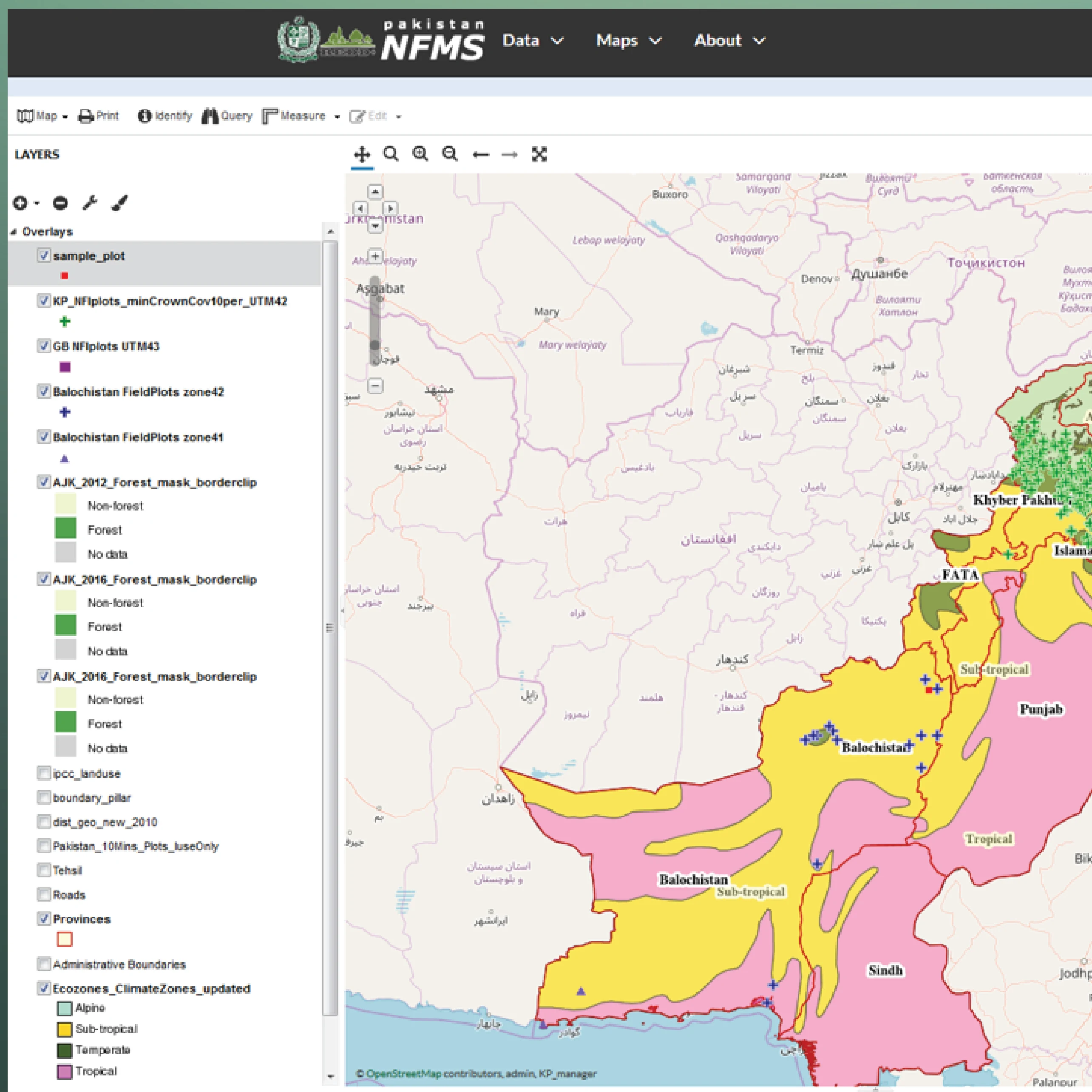 Forest monitoring system for Pakistan REDD+