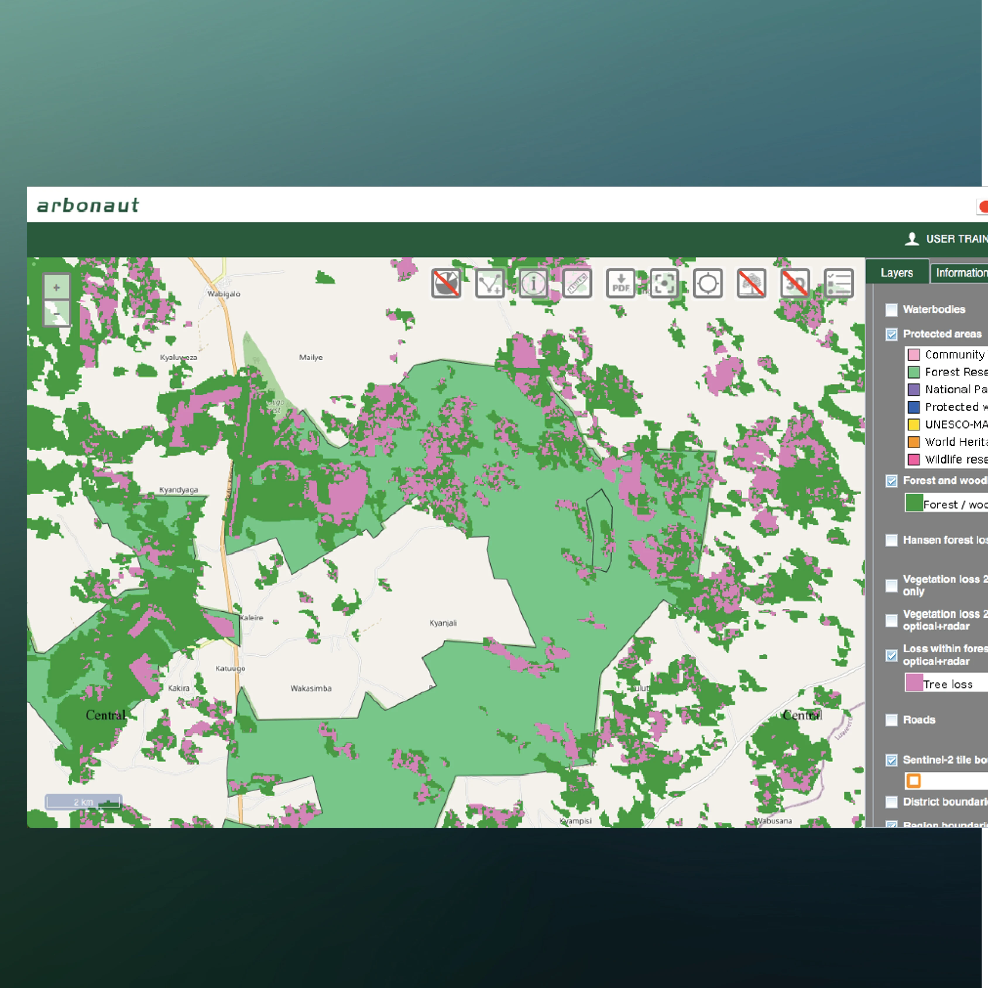 Web-based platform for deforestation monitoring