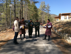 Arbonaut's experts with Department of Forest and Park Services personnel in Bhutan
