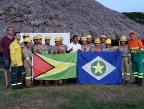 Fire protection crew in REDD+ pilot project in Guyana